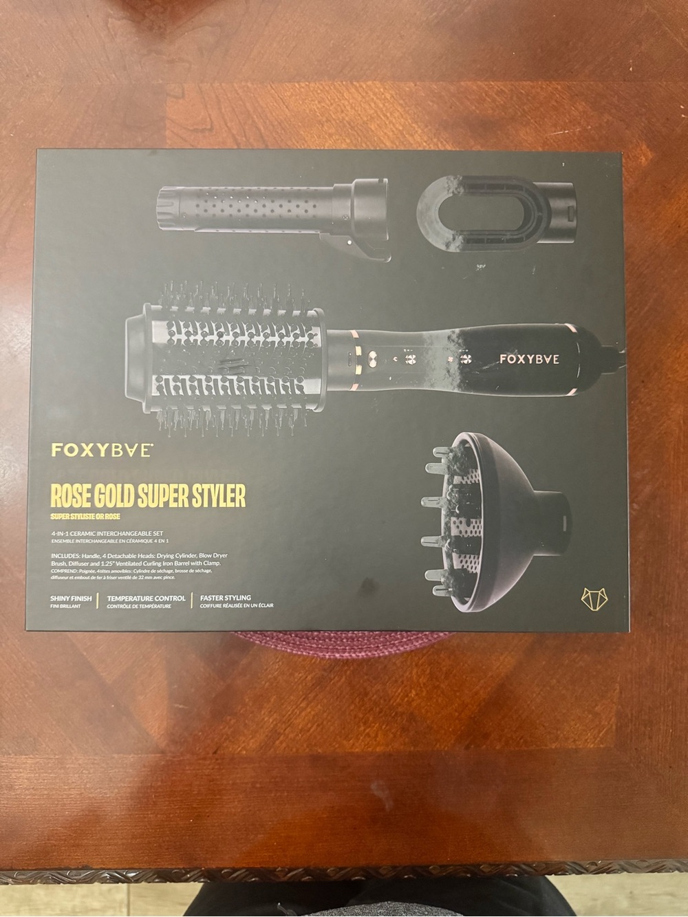 FOXYBAE Rose Gold Super Styler - Rose Gold & Black